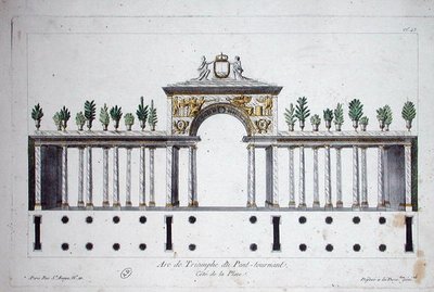Arc de Triomphe du Pont Tournant (barva lito) od French School