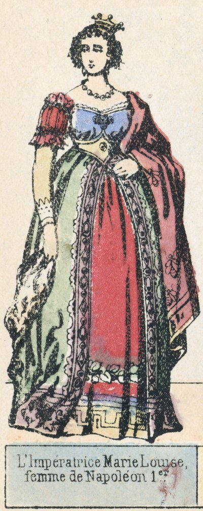 Císařovna Marie Louise, manželka Napoleona 1. (barevná rytina) od French School