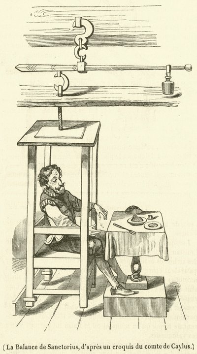 La Balance de Sanctorius (rytina) od French School