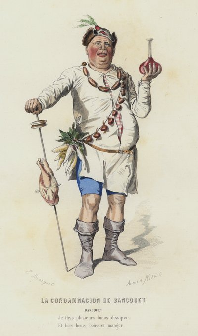 The Damnation of Bancquet (barevná rytina) od French School