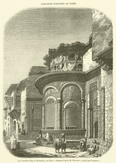 Kašna Seby-el-Bedawieh, Káhira (rytina) od French School