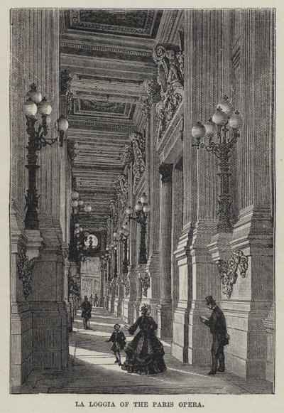 La Loggia Pařížské opery (rytina) od French School