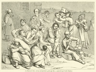 The Madhouse (rytina) od French School