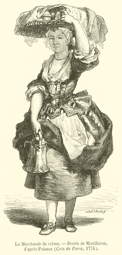 The Cream Seller (rytina) od French School