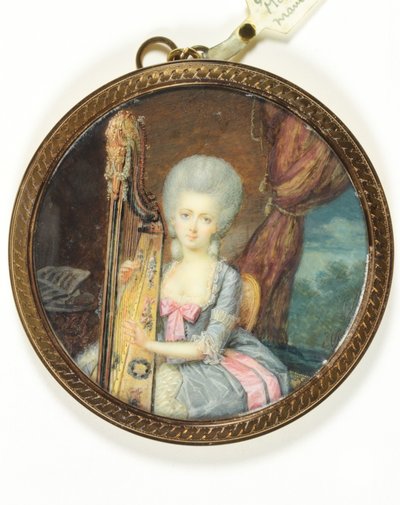 Marquise de Montesson (smalt) od French School