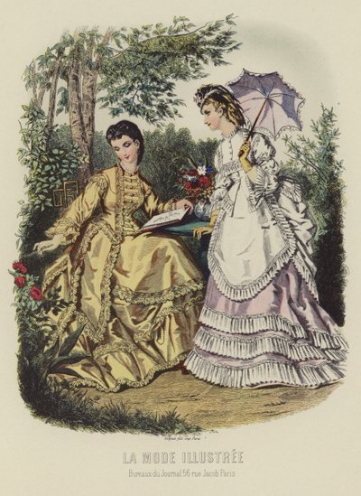 La Mode Illustree, dvě dobře oblečené ženy od French School