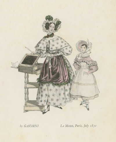 Móda, Paříž, červenec 1831 od French School