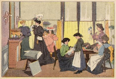 The Milliner, The Milliner (barevné lito) od French School