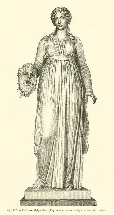 La Muse Melpomene (rytina) od French School