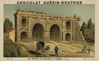 Porte dAuguste v Nimes, Gard od French School
