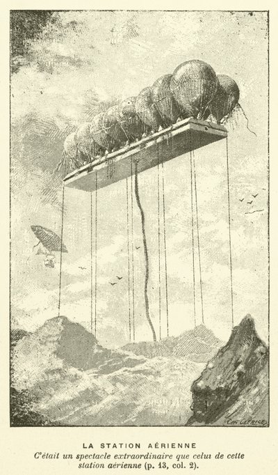 The Aerial Station (rytina) od French School