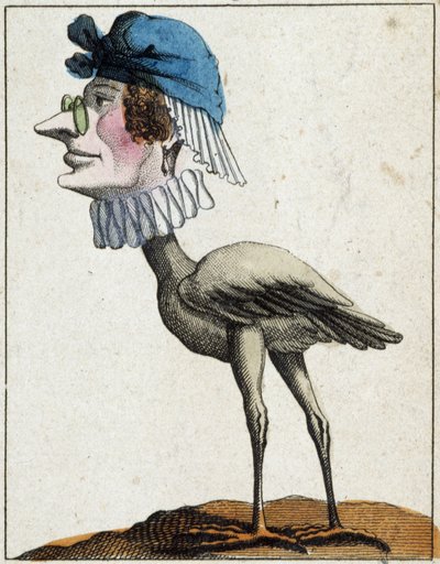 La Stork v karikatuře, studie postavy „volatile character“ sd. 19., populární snímky. od French School