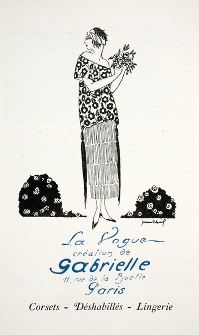 Tvorba La Vogue od Gabrielle (tisk šablony) od French School