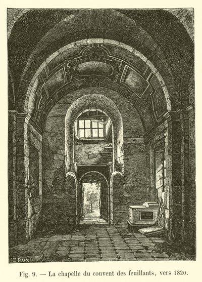 Kaple kláštera Feuillants, kolem roku 1820 od French School