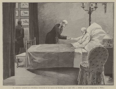 Poslední setkání císaře Viléma s princem Bismarkem, 8. března 1888 (rytina) od French School