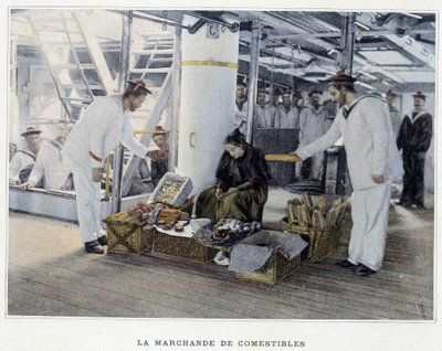 Obchodník s potravinami - v ""Vojenské album - Navy: Život na palubě"" od French School