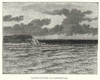 Pařížská rovina, před sto až tisíci lety (rytina) od French School