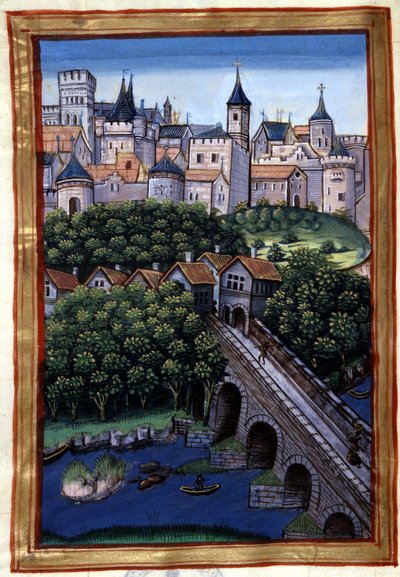 La ville de Lyon - v „“Římský de Palamus, příběh o lvu““ od Simphorian-Champier od French School