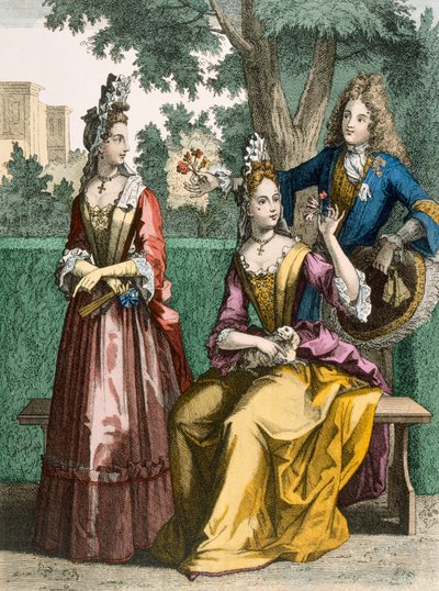 Dámské společenské šaty, 1690 od French School