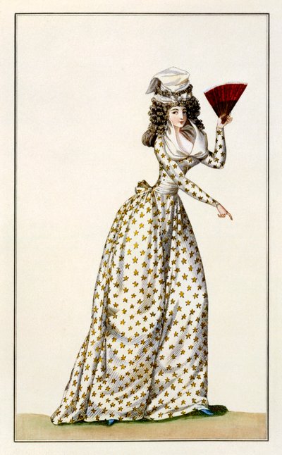 Dámská róba Etoile z Journal of Fashion and Taste, 1791 od French School