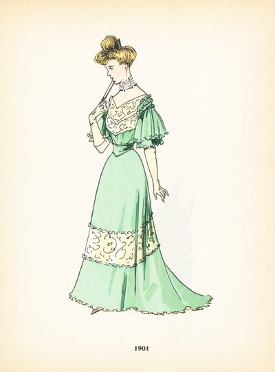 Dámská móda, 1901 od French School