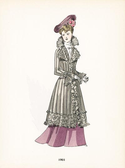 Dámská móda, 1901 od French School