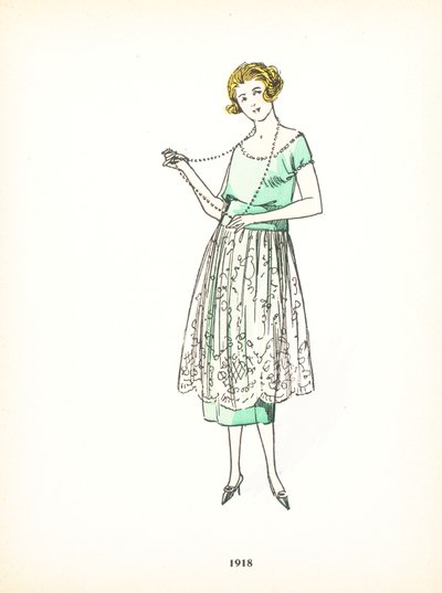 Dámská móda, 1918 od French School