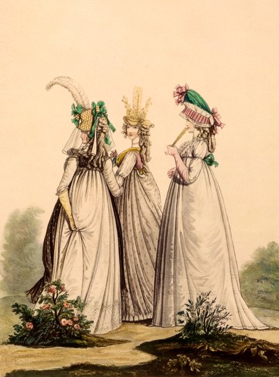 Dámské denní oblečení - Modes Anglaises, 1795 od French School