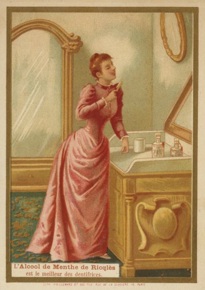 Lady čištění zubů od French School