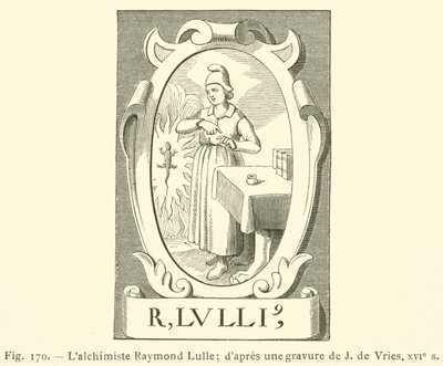 Alchymista Raymond Lulle (rytina) od French School
