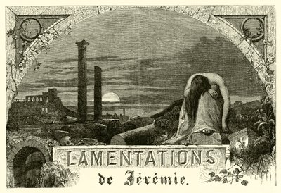 Jeremieho Lamentations (rytina) od French School