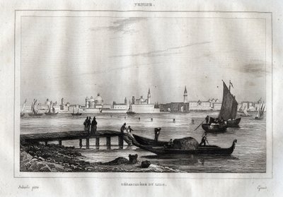 Přistávací plocha Lido de Venice - rytina z “” Malebné Itálie”” od M. de Norvinse, Ch. Nodier 1834-1836. od French School