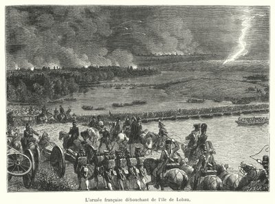 L"armee francaise debouchant de l"ile de Lobau od French School
