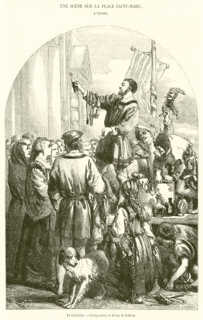 Le Charlatan (rytina) od French School