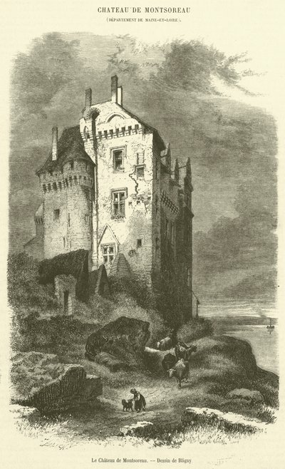 Chateau de Montsoreau (rytina) od French School
