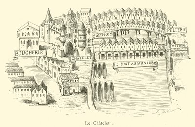 Le Chatelet (rytina) od French School