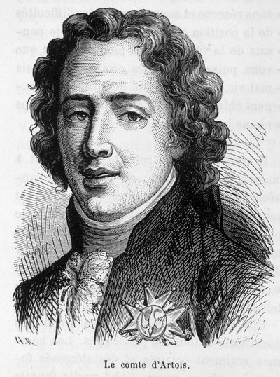 Hrabě z Artois – v „“Dějinách Francie““ od Henriho Martina od French School