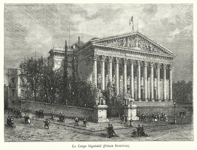 Zákonodárný orgán, Palais Bourbon (rytina) od French School