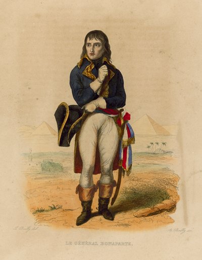 Le General Bonaparte (barevná rytina) od French School