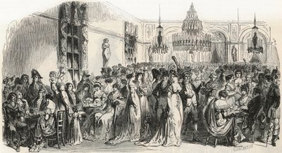 Grand Salon du cafe Frascati v Paříži v 19. století – rytina v „Tableau-de-Paris““ od Edmonda Texiera 1852 od French School