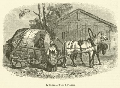 Le Kibitka (rytina) od French School