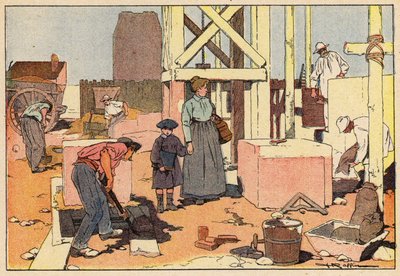 Le Macon, The Mason (barevné lito) od French School