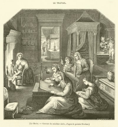 The Morning, Sixteenth Century Gravírování (rytina) od French School