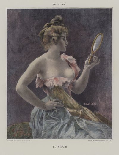 Le Miroir (zrcadlo) (barevné lito) od French School