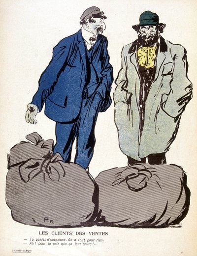 Le Mont-de-Piété: zákazníci, prodej - v „Taneř s máslem““ č. 3/06/1905 od French School