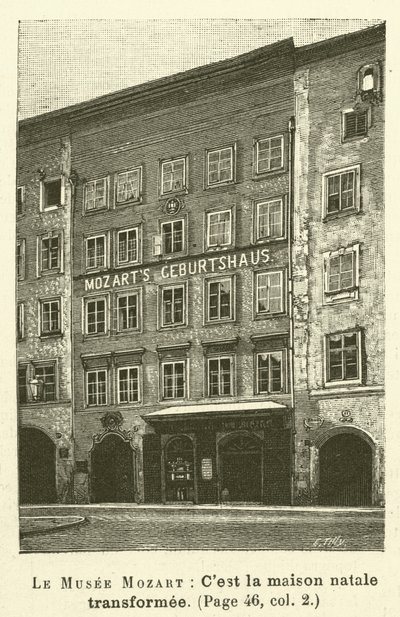 Le Musee Mozart (rytina) od French School