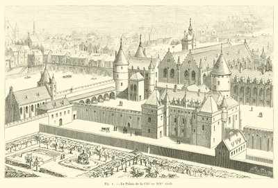 Palác města ve 14. století od French School