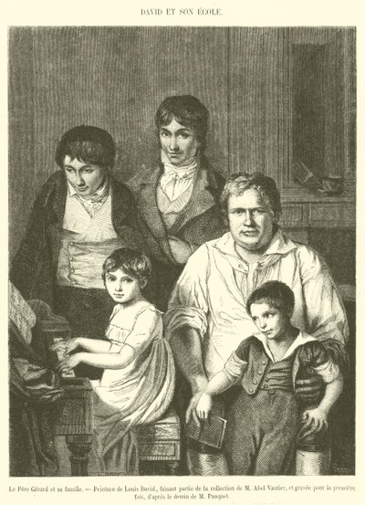 Otec Gerard a jeho rodina (rytina) od French School