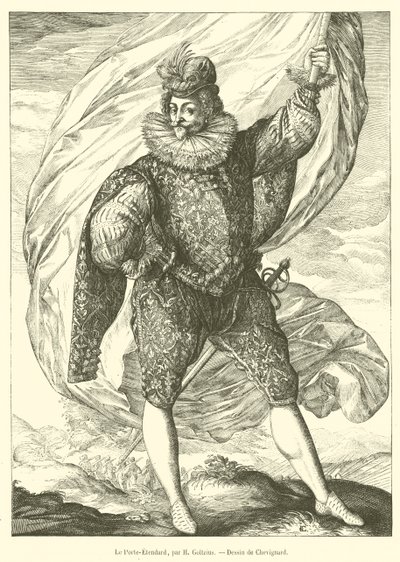 The Standard Bearer (rytina) od French School