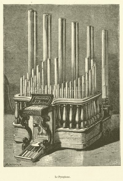 Le Pyrophone (rytina) od French School